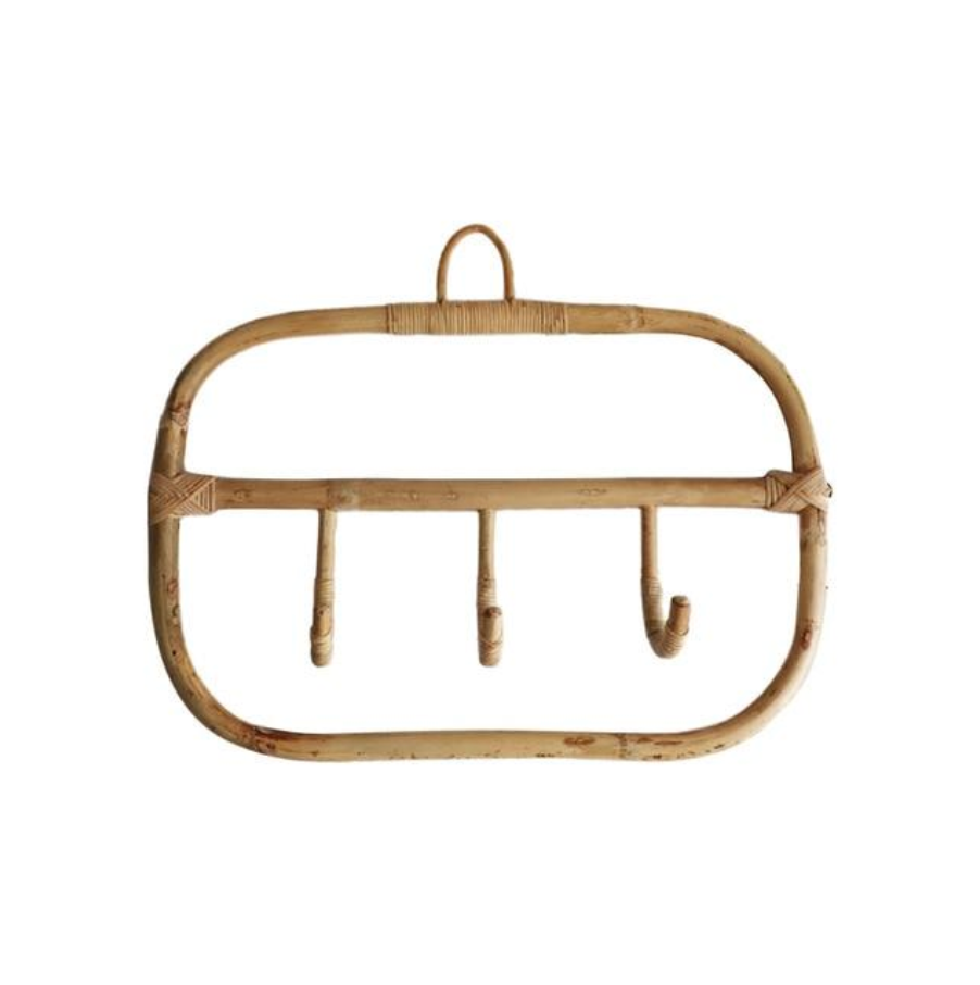 Rattan Wall Hooks Storage Organisation
