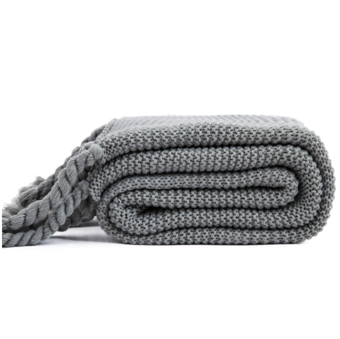 1 Sets of Hod Health & Home 1 Sets Of Long Tassel Knitted Blanket Throw