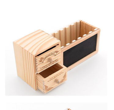 Pen Holder With Blackboard Cute Desk Tidy Organizer