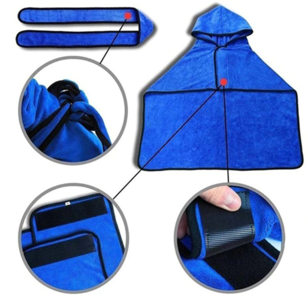 1 Sets of 1 Sets Of Absorbent Microfibre Dog Bath Robe Towel