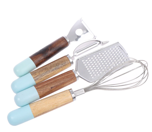 Aqua Dipped Kitchen Utensils Handle Cooking Baking Tools