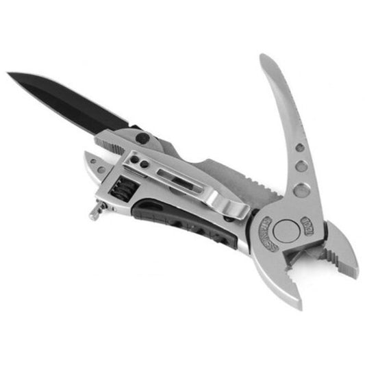 Screwdriver Pliers Camping Survival Multi Tool Knife Gear Tools Silver