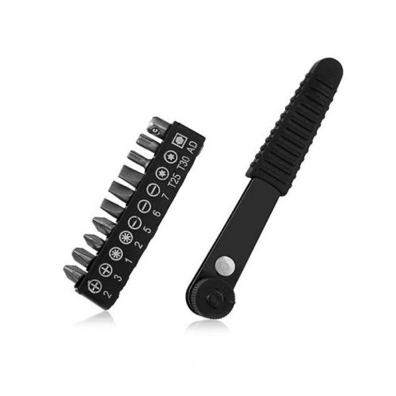 Screwdriver Socket Wrench Kit Black