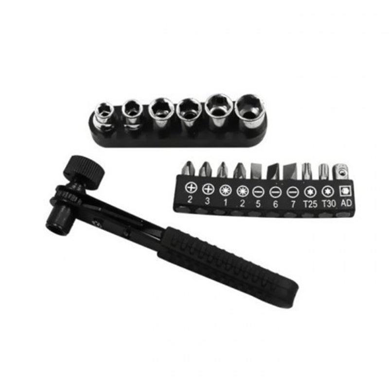 Screwdriver Socket Wrench Kit Black