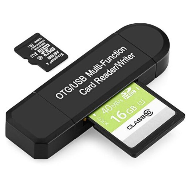 Sd / Micro Card Reader Usb Adapter And 2.0 Portable Memory For Sdxc Sdhc Black