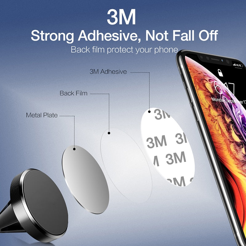 Round Metal Plate Disk Magnet Mobile Phone Holder Accessories