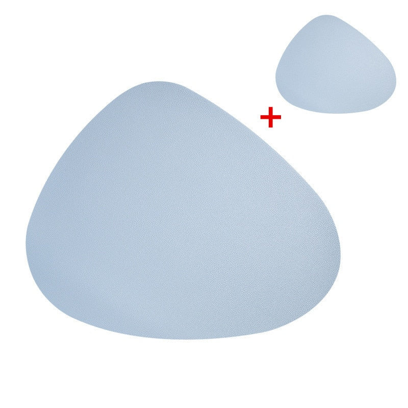 Washable Heat Mat Pu Leather Placemat Coaster Set