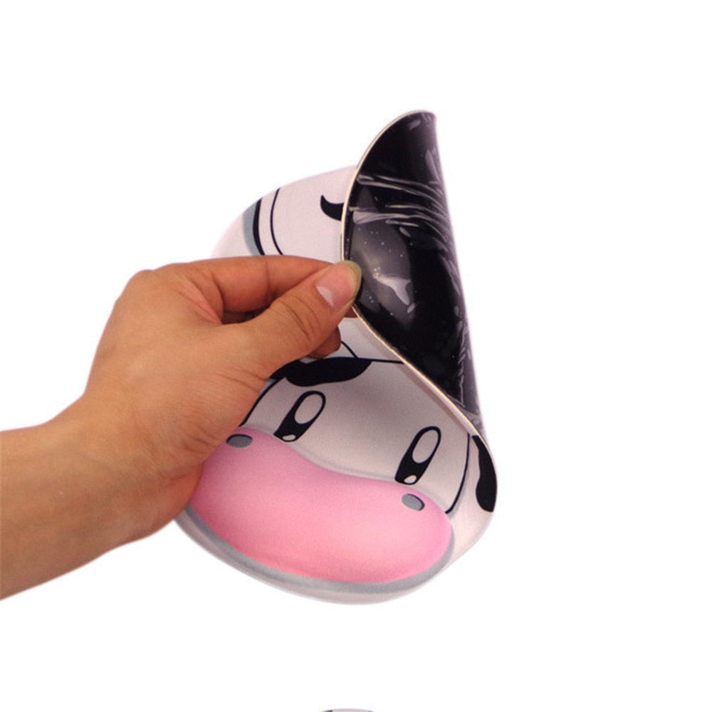 Cartoon Cow Ergonomic Wrist Rest Mouse Pad