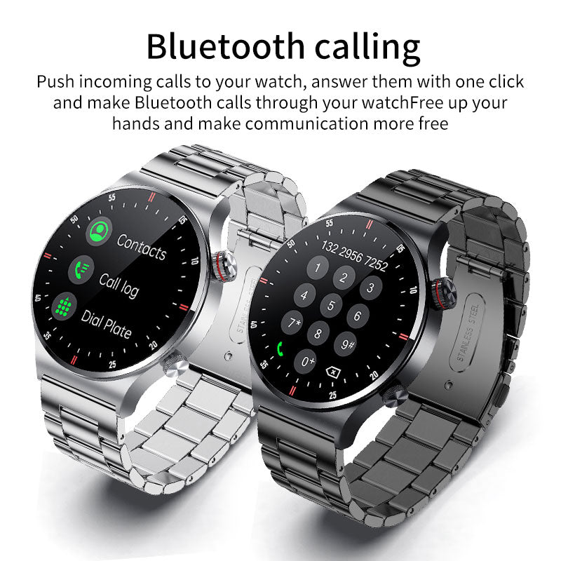 Nfc Bluetooth Calling Sports Fitness Smart Watch For Men Black Silver