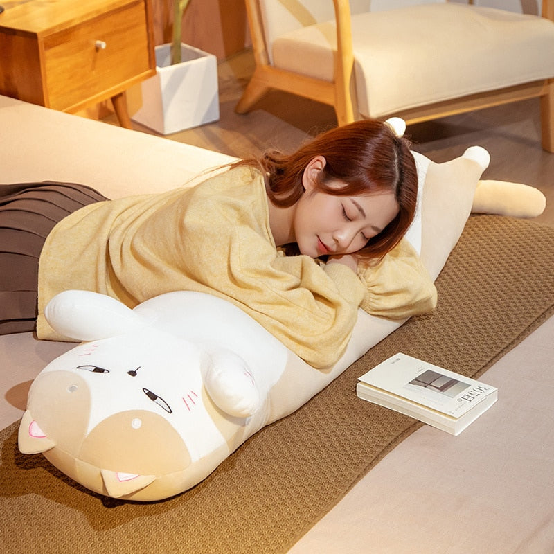 Cute Long Soft Plush Toy Sleeping Pillow Cats