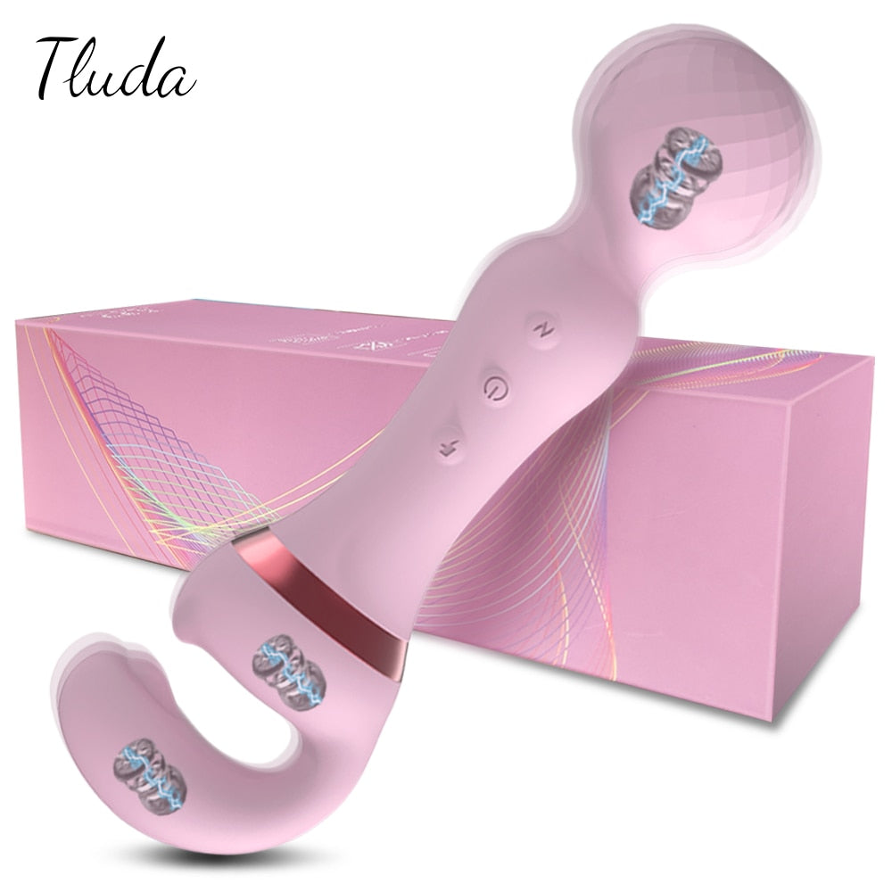 Powerful 3-In-1 Magic Wand Vibrator Clitoris G-Spot Stimulations Women