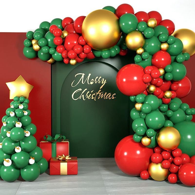 Christmas Garland Arch Tree Balloons Set Party Decorations