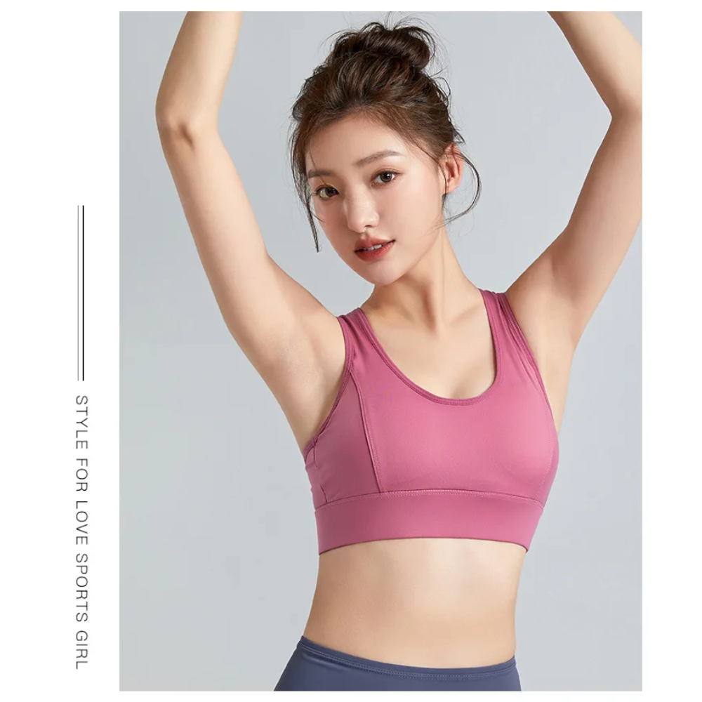 Seamless Sports Push Up Gym Vest Fitness Running Crop Tops Padded Yoga Bra