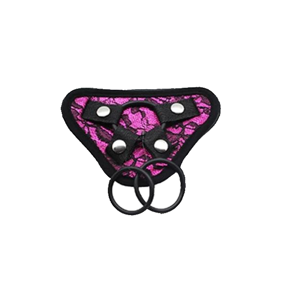 Seduction Black With Lace Strapon Harness Pegging Lesbian Couples