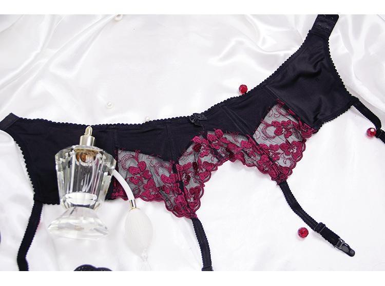 Seductive Lingerie Set Red Black Women