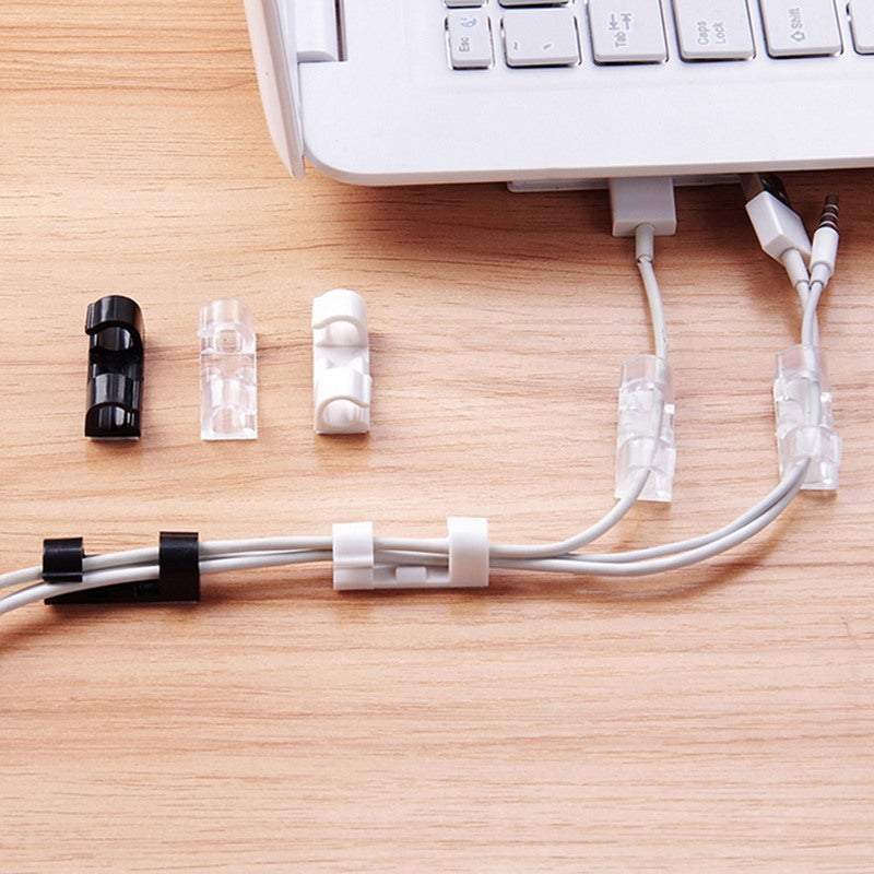 Self Adhesive Cable Clips Durable Organiser Wire Holder Organisation