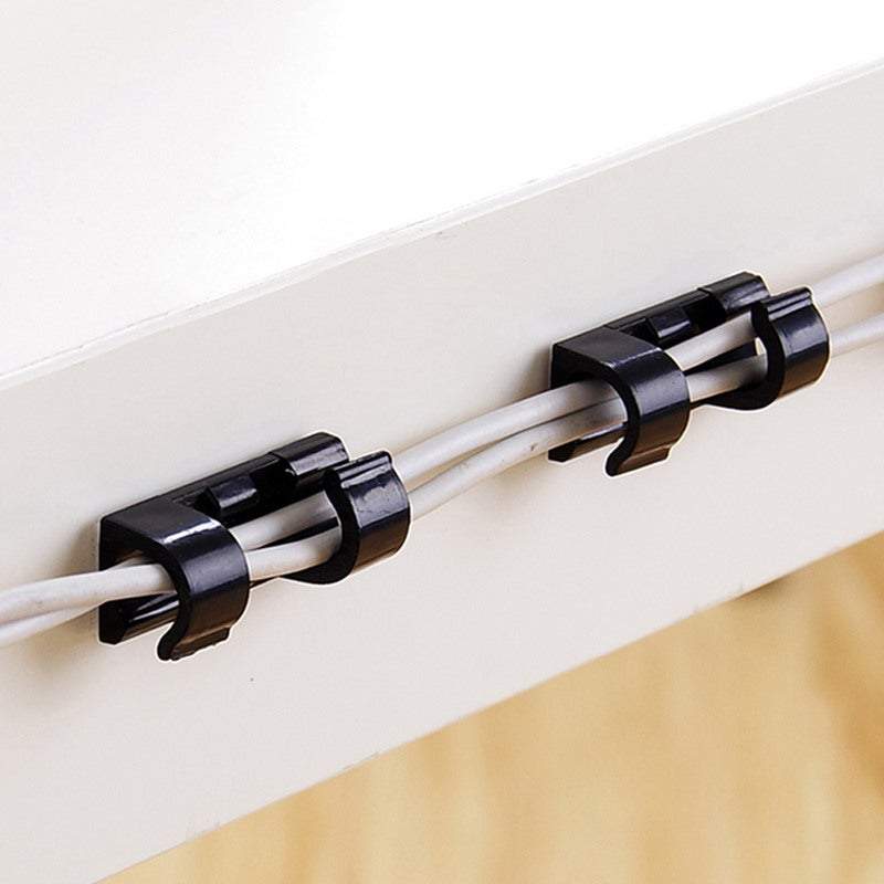 Self Adhesive Cable Clips Durable Organiser Wire Holder Organisation