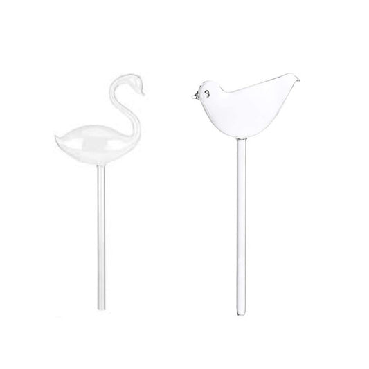 Self Watering Glass Bird Garden Decoration