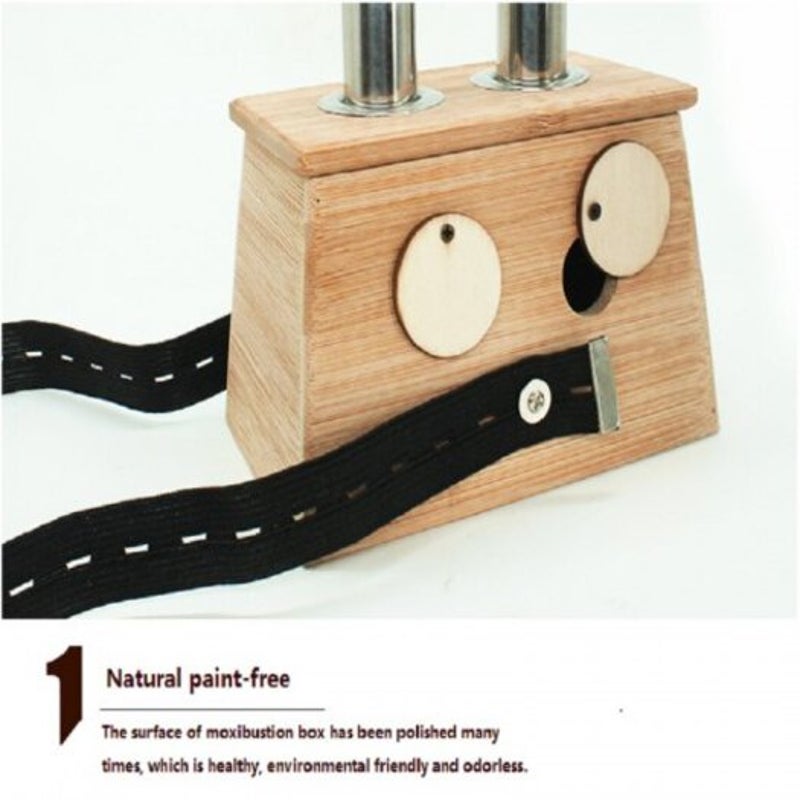 Serdokntbig One Moxa Holes Bamboomoxa Box For Easy Reliable Moxibustion Therapy