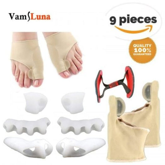 Set Of 9 Pieces Bunions Treatment Silicone Toe Separators Straightener