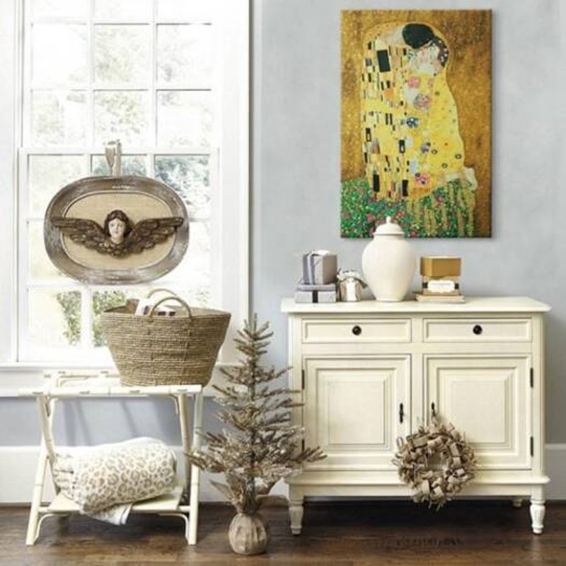 Canvas Prints For Living Room Portrait Klimt Materpiece Kiss Painting On The Wall