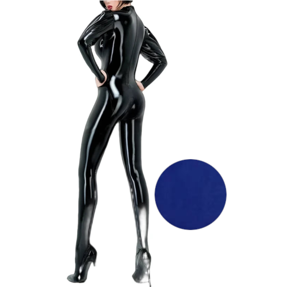 Sexy Latex Gummi Catsuit With Puff Sleeves Handmade Bodysuit For Women And Men