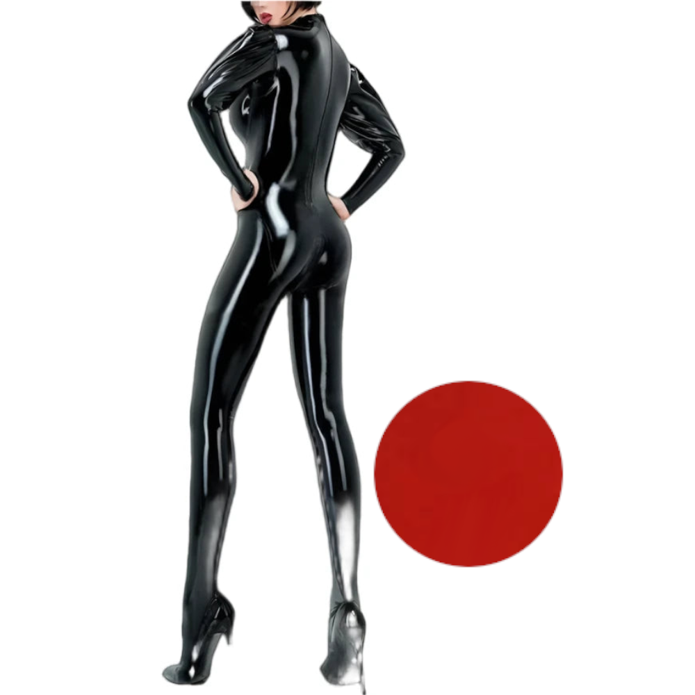 Sexy Latex Gummi Catsuit With Puff Sleeves Handmade Bodysuit For Women And Men