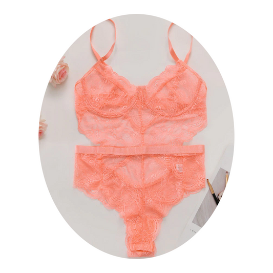 Sexy Lace Sheer Floral Backless Bodysuit Open Crotch Teddy Lingerie Women