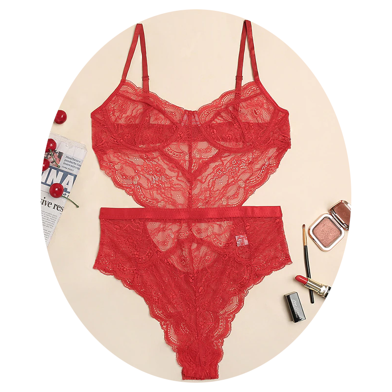 Sexy Lace Sheer Floral Backless Bodysuit Open Crotch Teddy Lingerie Women