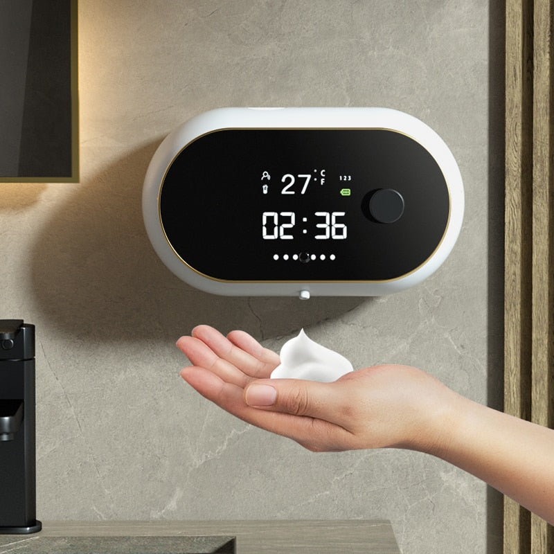 Temperature Display Induction Liquid Foam Automatic Soap Dispenser