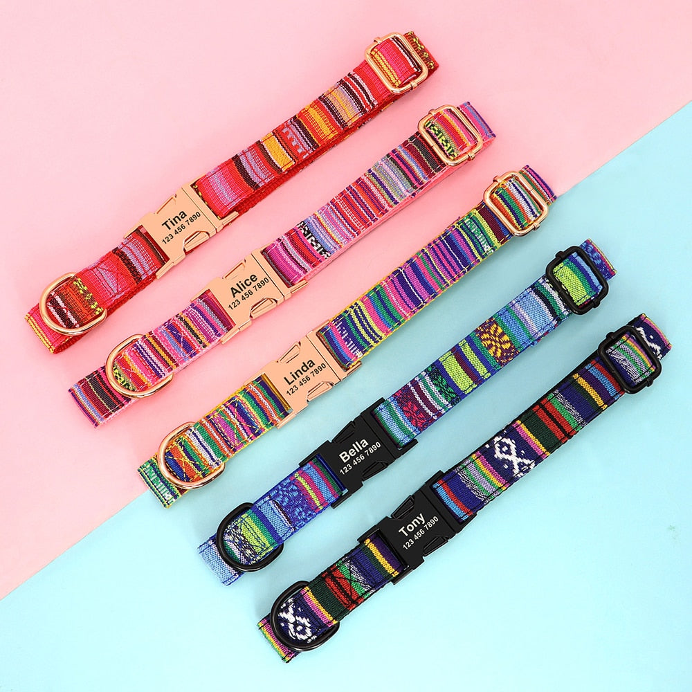 Custom Printed Dog Collars Small Large Dogs
