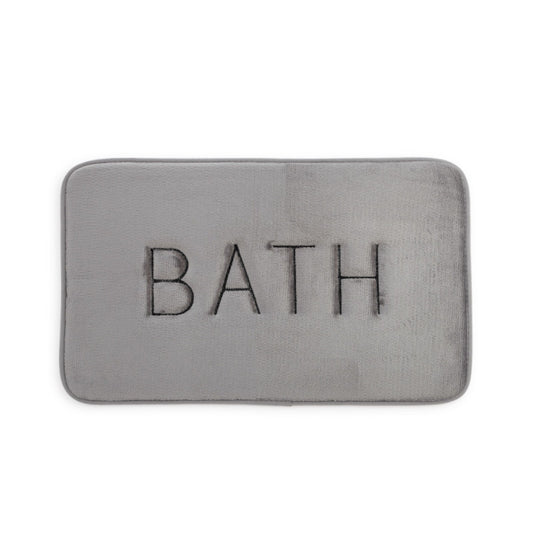 Carla Home Extra Thick Memory Foam & Super Comfort Bath Rug Mat For Bathroom (60 X 40 Cm Grey)