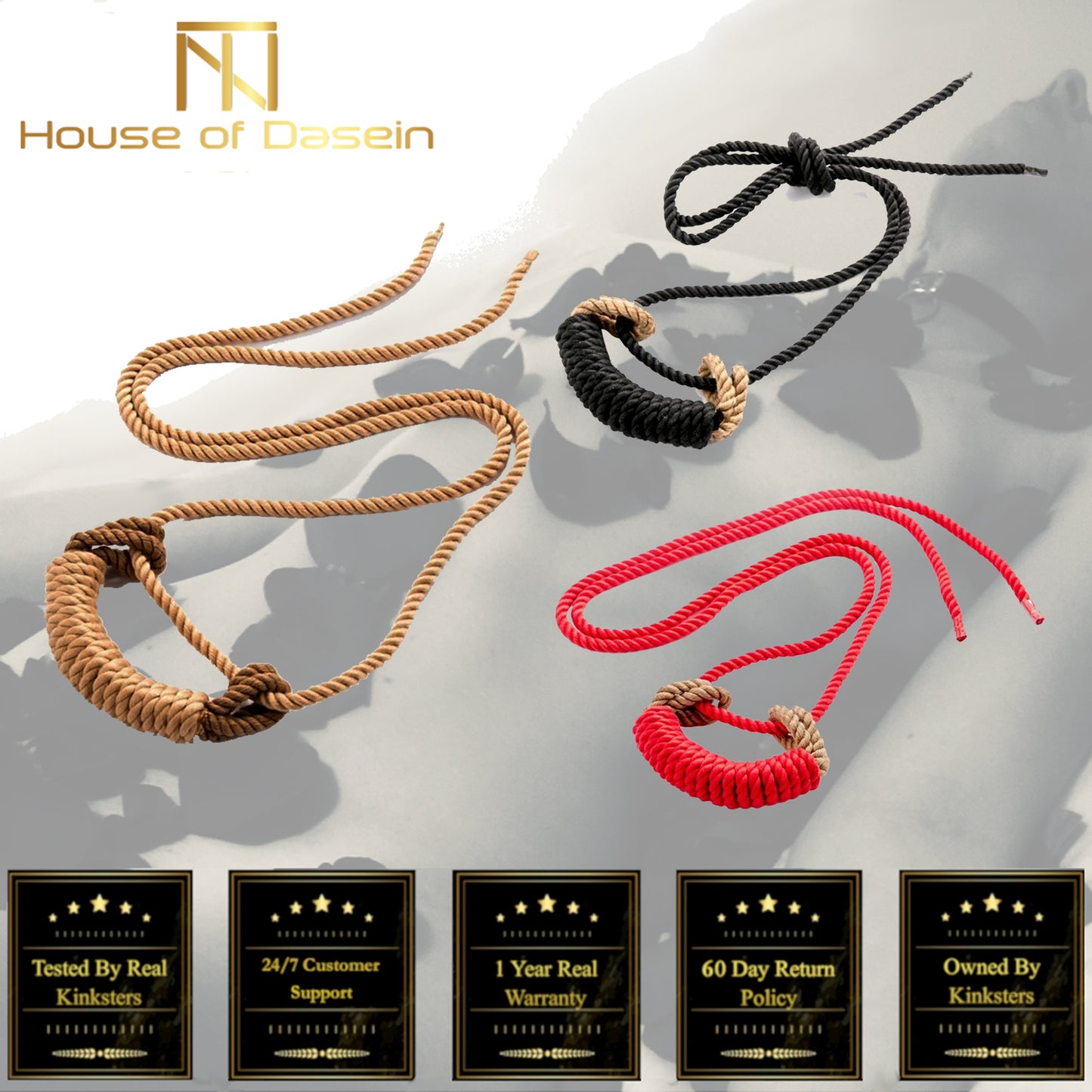 Shibari Rope Bit Gag Handmade Bondage Restraints Bdsm
