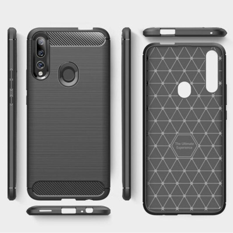 Shockproof Carbon Fiber Phone Case For Huawei Y9 Prime 2019 / Smart Z Black