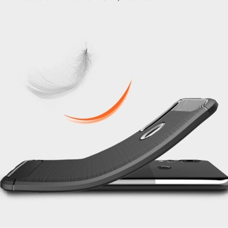 Shockproof Carbon Fiber Phone Case For Huawei Y9 Prime 2019 / Smart Z Black