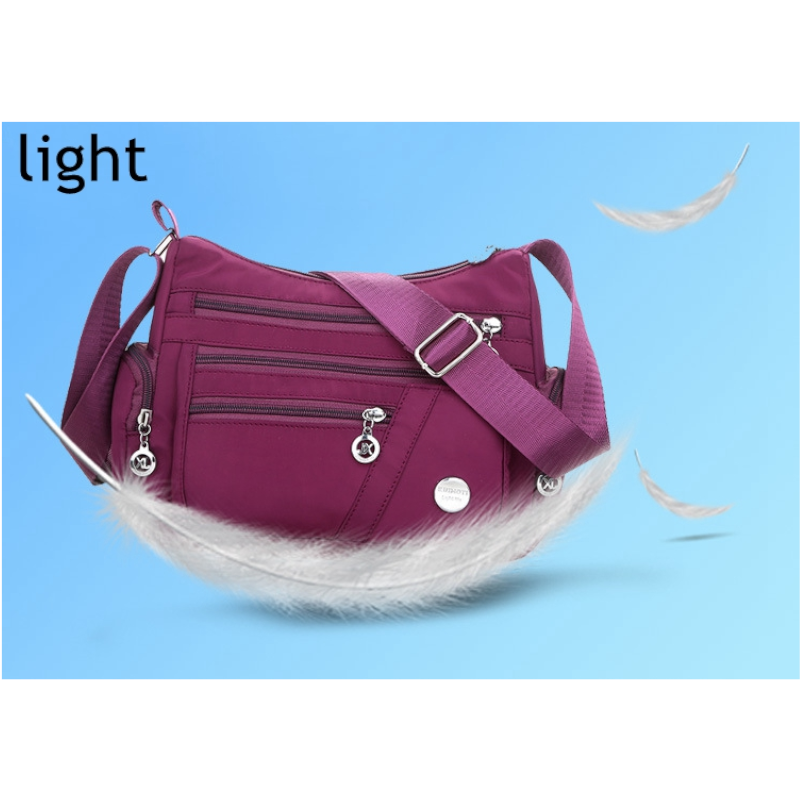 Shoulder Messenger Bag Women Crossbody Purse Nylon Waterproof Travel
