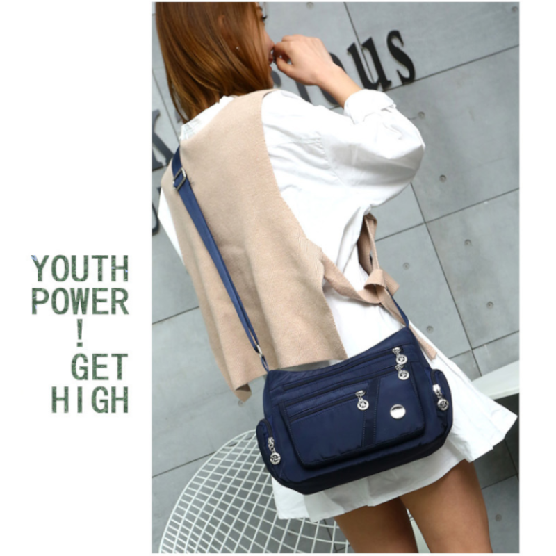 Shoulder Messenger Bag Women Crossbody Purse Nylon Waterproof Travel