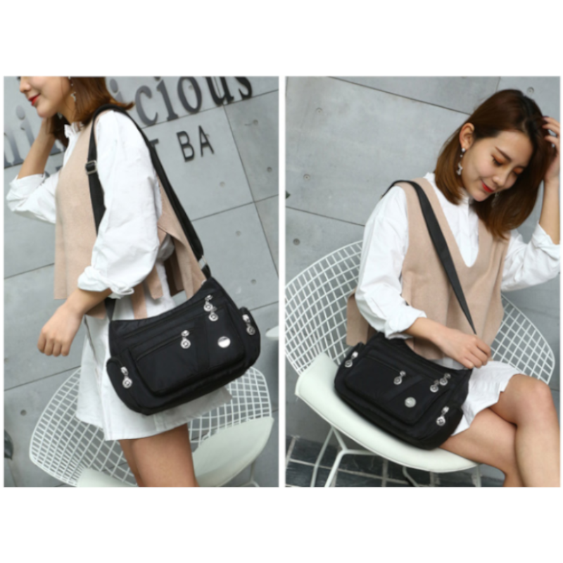 Shoulder Messenger Bag Women Crossbody Purse Nylon Waterproof Travel