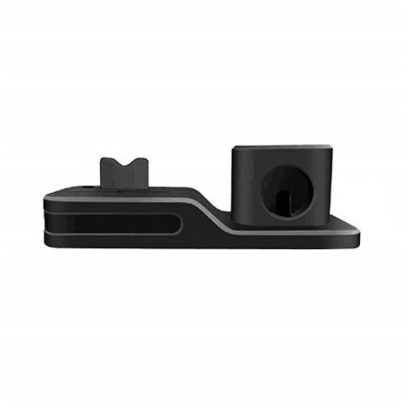 Silicone 3 In 1 Charging Stand Holder Dock For Iphone Apple Watch / Airpods Black
