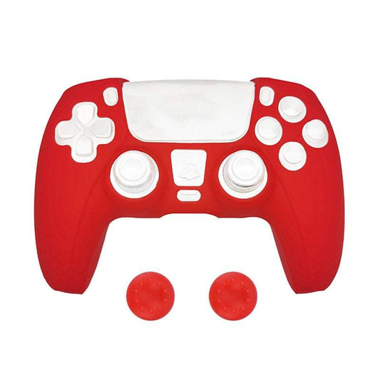 Game Controllers Silicone Protective Case For Sony Playstation 5 Ps5 Dual Sense Red