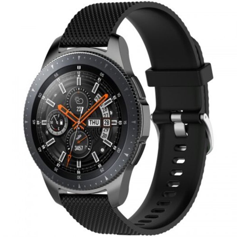 Silicone Texture Strap For Samsung Galaxy Watch 46Mm Version Black