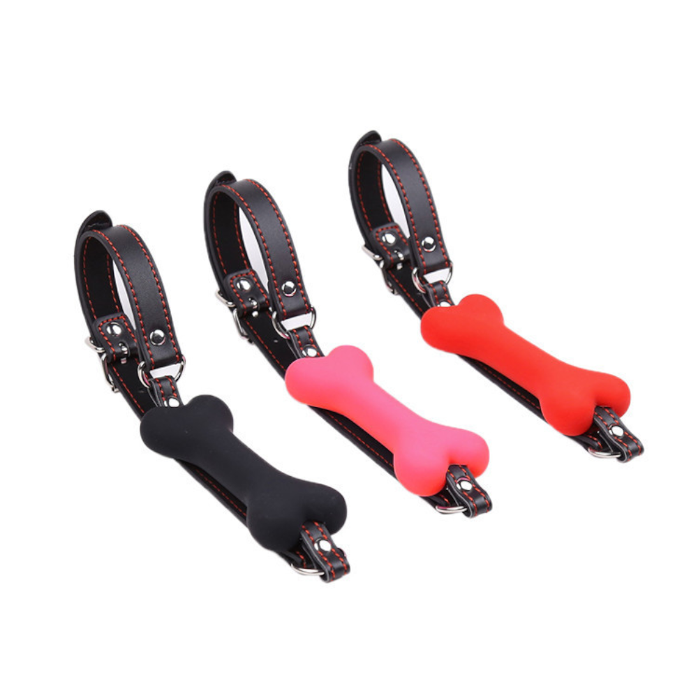 Silicone Bone Gag Puppy Pet Play Bondage Kink Bdsm Fetish Restraints