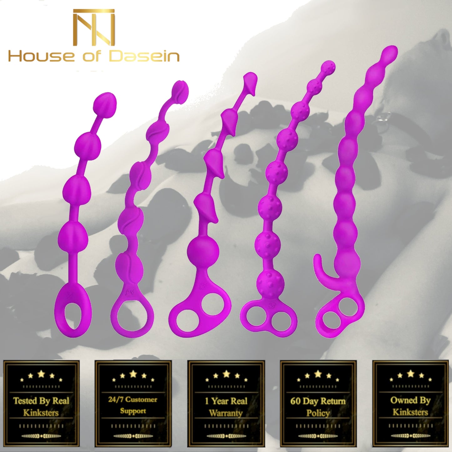Silicone Anal Beads Chain Butt Plug Dildo