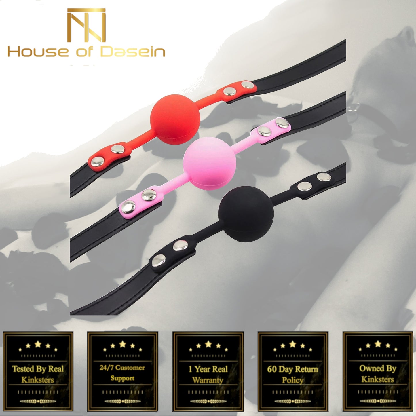 Silicone Ball Gag Red Pink Black Breathable Bdsm Bondage Restraint
