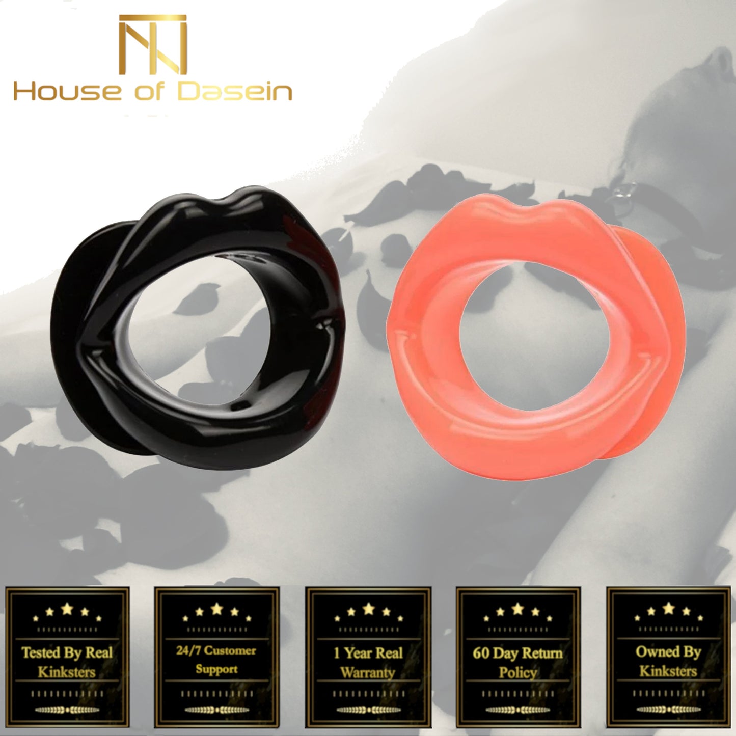 Silicone Rubber Open Mouth Lips Gag Bdsm Bondage Kink