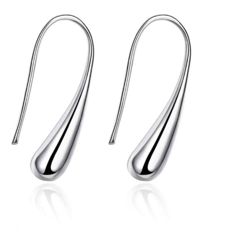 Veile Studios Earrings Simple Drop Hook Sterling Silver Tear