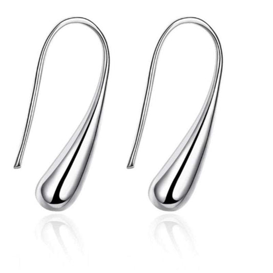 Veile Studios Earrings Simple Drop Hook Sterling Silver Tear