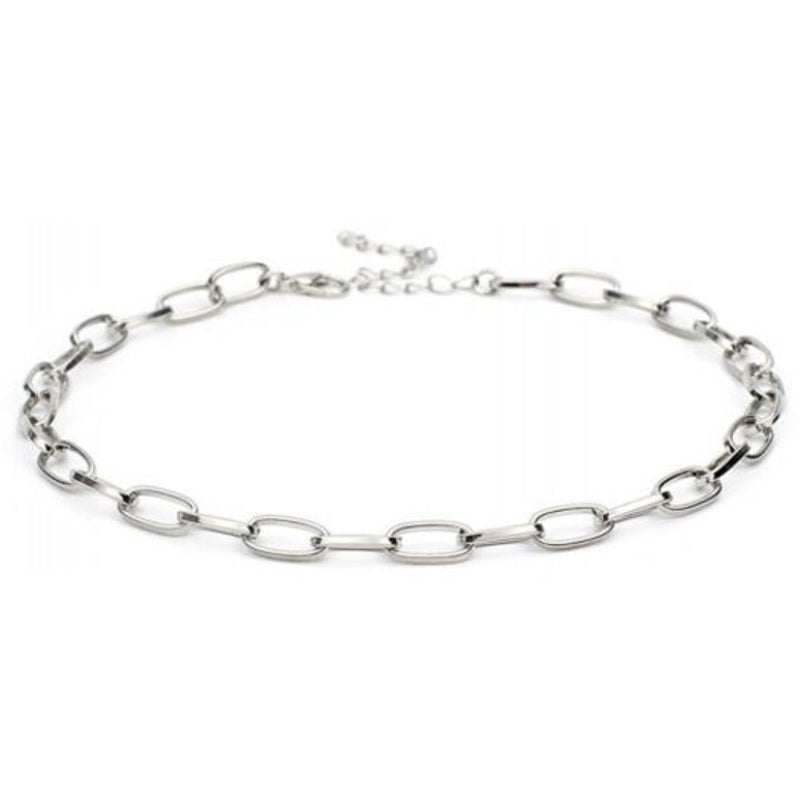 Veile Studios Simple Fashion Metal Ladies Personality Necklace Platinum 3711Cm
