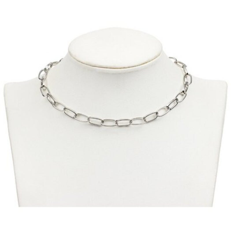 Veile Studios Simple Fashion Metal Ladies Personality Necklace Platinum 3711Cm
