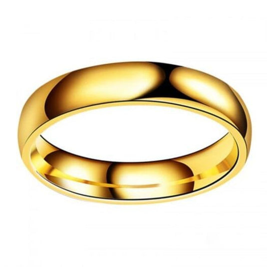 Veile Studios Simple Titanium Steel Cambered Surface Ring Stainless Glaze Gold Us 13